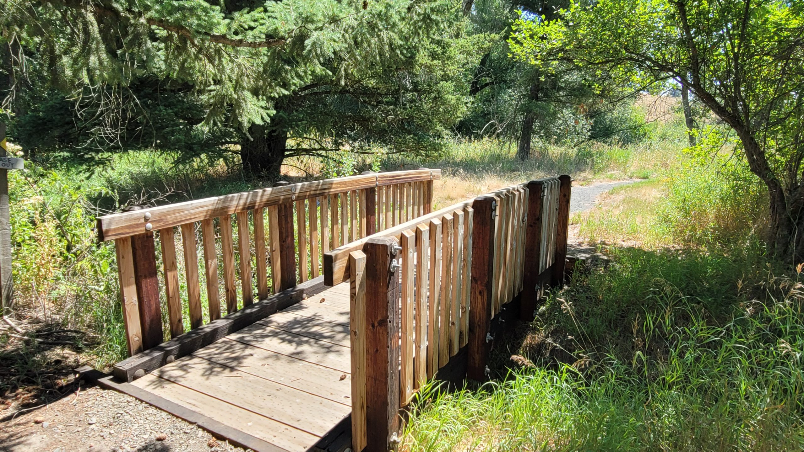 Another wooden bridge to help you savor the view of flourishing greens.